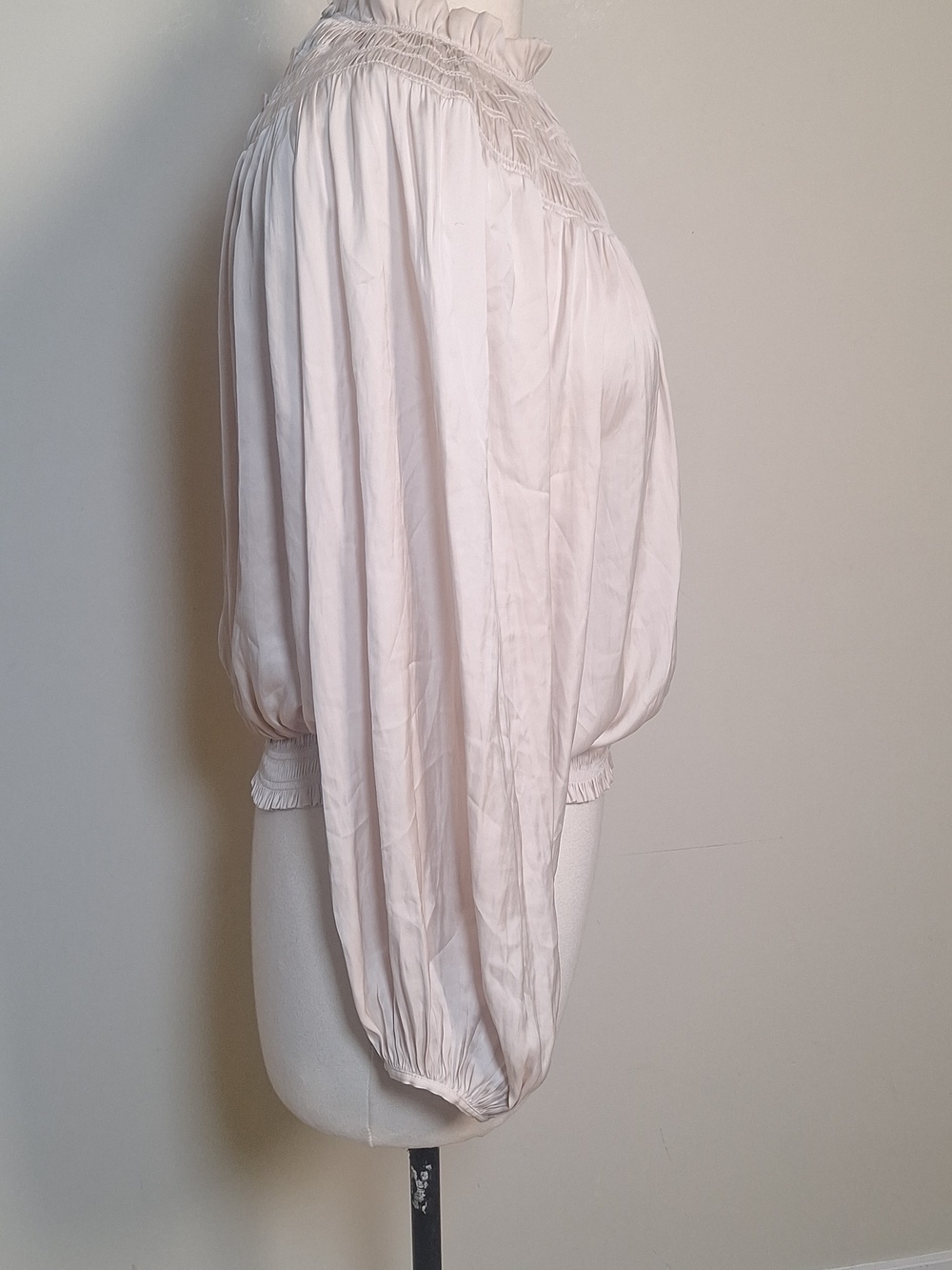 Frame Smocked High Neck Blouse Size XS - Picture 6 of 12